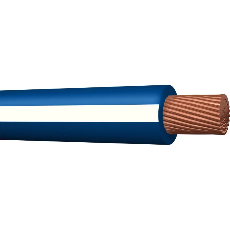 H05Z-K 1x0,75 mørkeblå/hvid S200