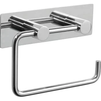 Pressalit toiletpapirholder med bagplade, poleret rustfrit stål
