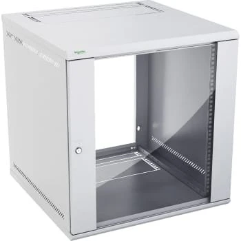 LK Actassi 19" Vægrack 12HE Fladpak Lysegrå med Glasdør 600x600 mm