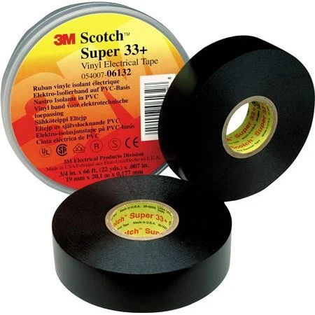 3M Scotch Super 33+ 19x20m sort PVC-el-tape