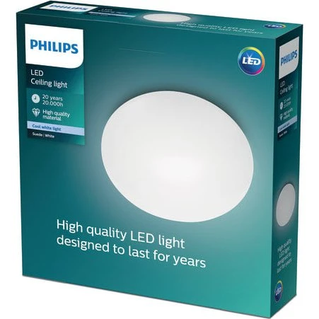 Philips Suede loftlampe hvid 32 cm 4x2,4W