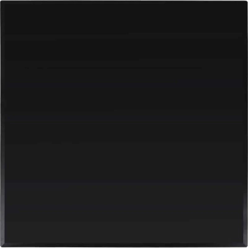 vidaXL hærdet glasbordplade 800 x 800 mm, sort, 6 mm