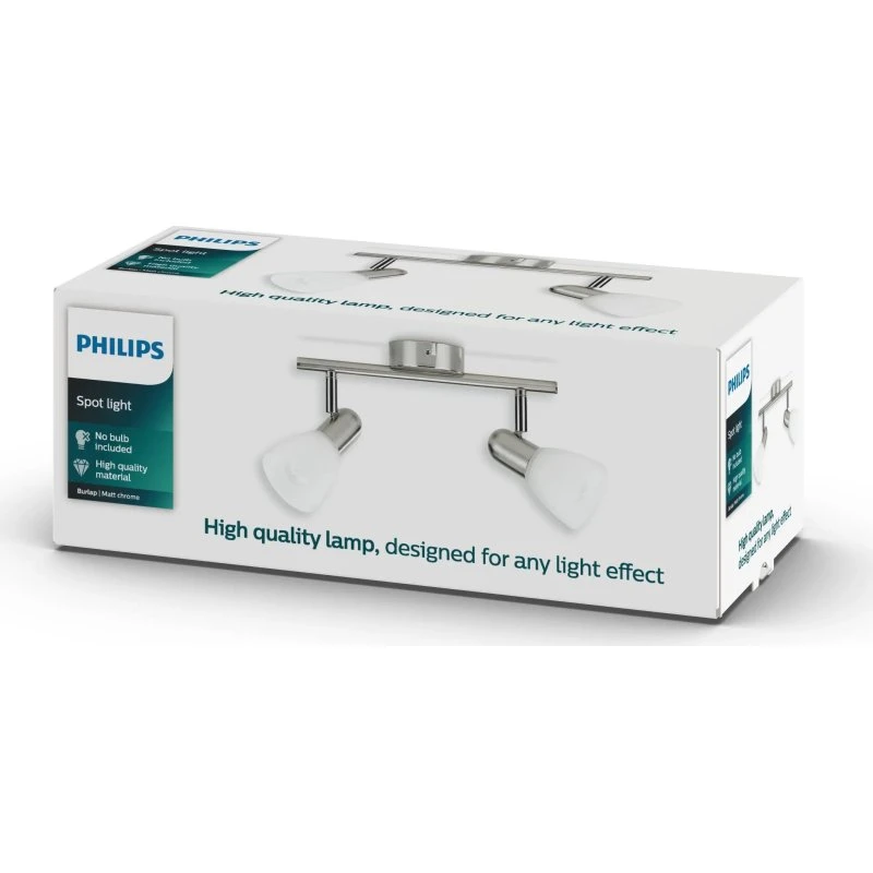 Philips Burlap Spotlampe Nickel 2x40W 230V
