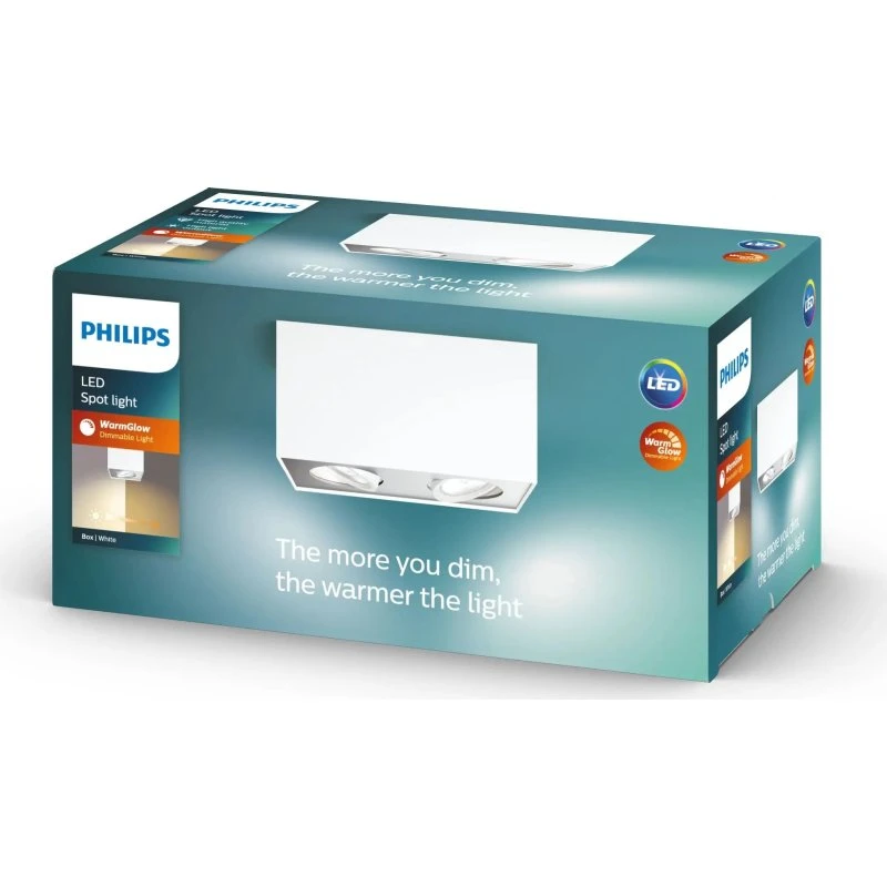 Philips myLiving Box Special 2x4,5W hvid påbygningsspot