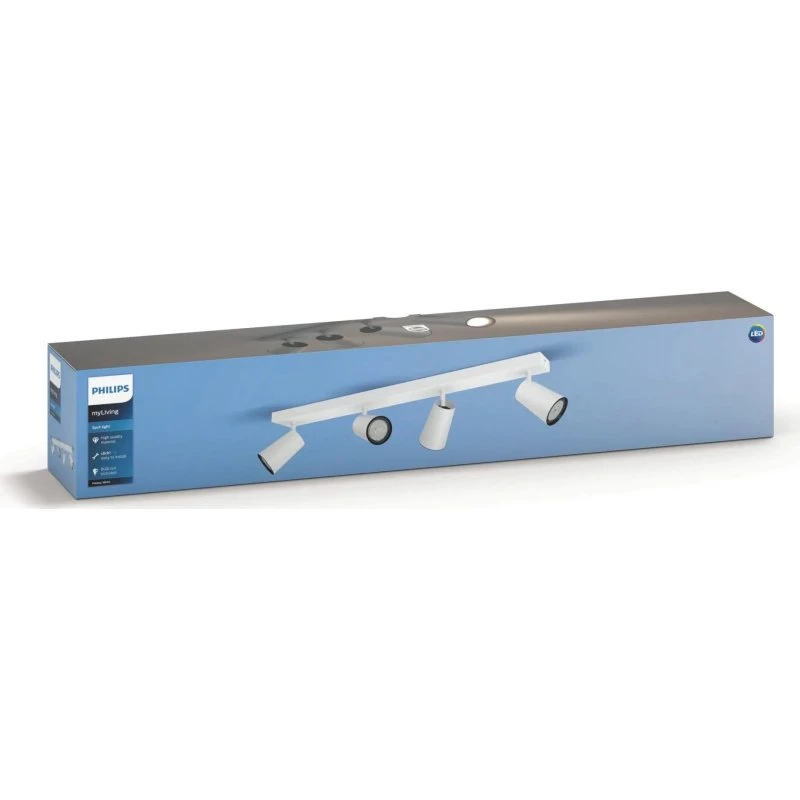 Philips myLiving Paisley spot 4xNW hvid