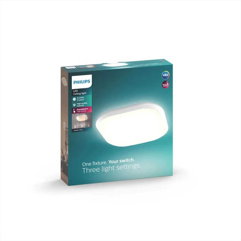 Philips Cavanal 27K SQ loftlampe hvid 1x18W
