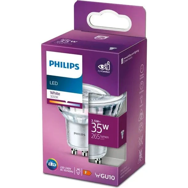 Philips LED 3,5W GU10 3000K 265lm
