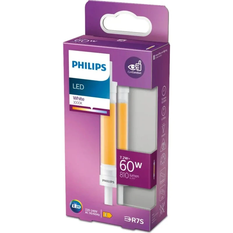 Philips LED 7,2W R7S 3000K 810lm