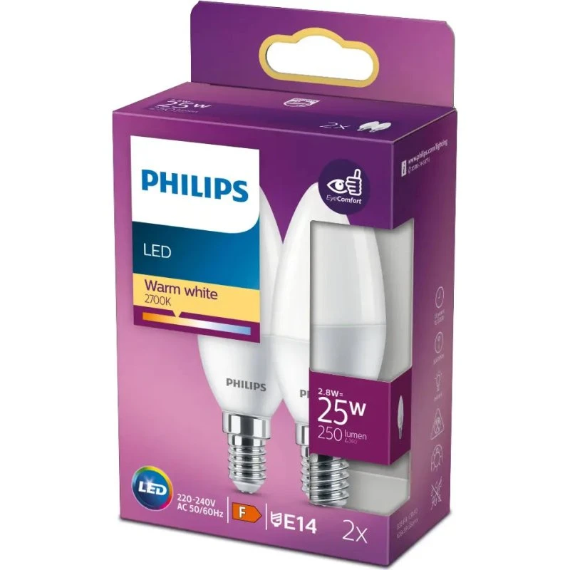 Philips LED 25W B35 E14 WW FR ND 2SRT6