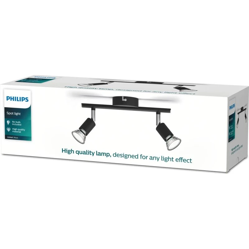 Philips Limbali spotlampe sort 3xGU10 230V