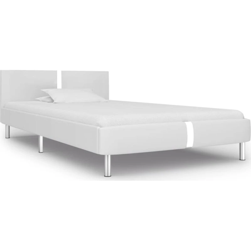 vidaXL sengestel 90x200 cm hvid kunstlæder