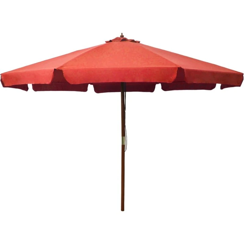 vidaXL Parasol 330 cm Terracotta med Træstang