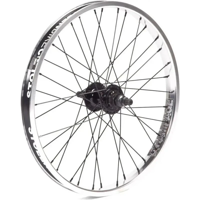 Stolen Rampage 20" BMX baghjul – kassette, RHD, sort/poleret