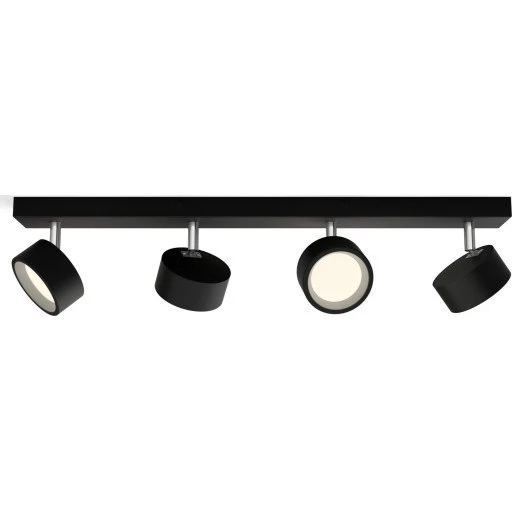 Philips Bracia 4-spot spotlampe, sort
