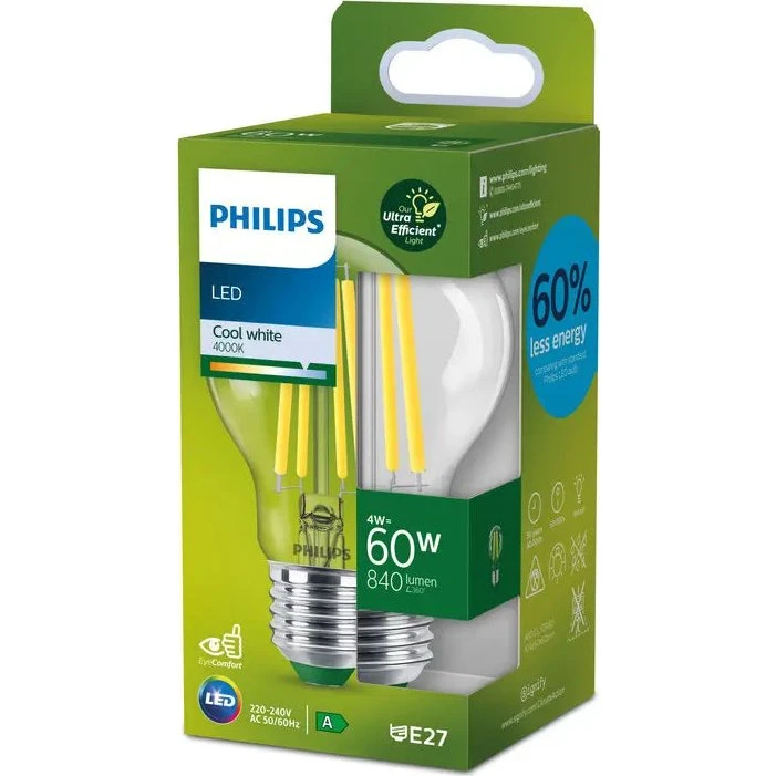 Philips LED 4W E27 4000K 840lm