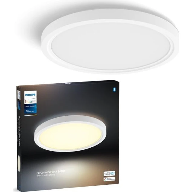 Philips Hue Tento WA Slim Loftlampe, Hvid, Ø30 cm