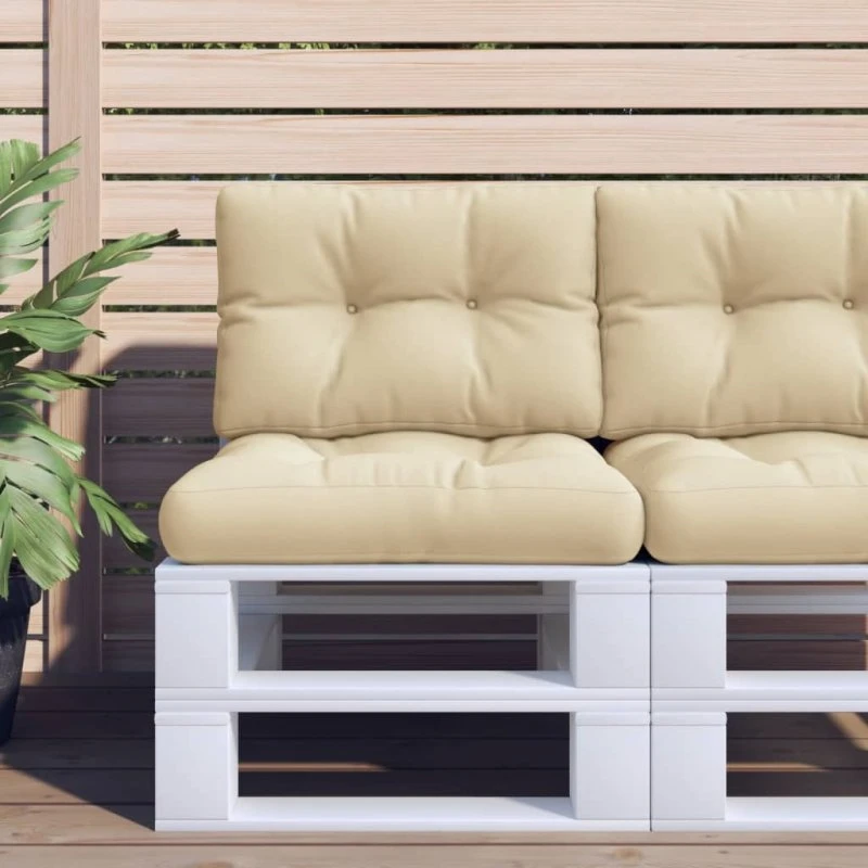 vidaXL Pallehynder 2 stk. beige