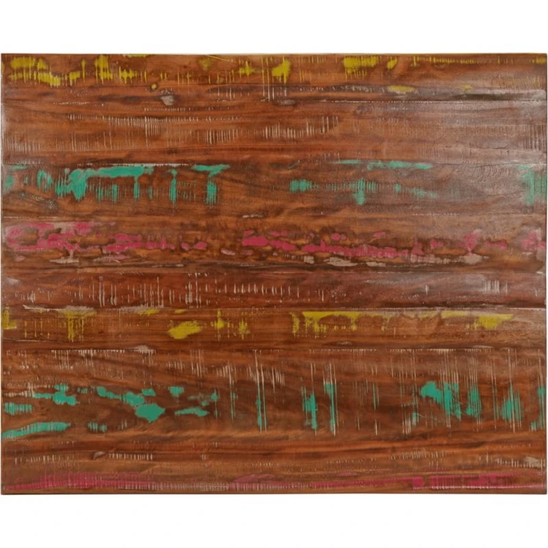 vidaXL bordplade 110x80x2,5 cm massivt genbrugstræ