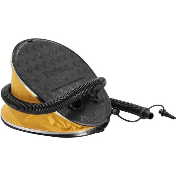 Bestway Luftpumpe Stor fodpumpe 29×22 cm (1,6 L/cykel) sort/gul