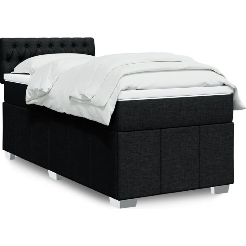 vidaXL Kontinentalseng med Madras 90x190 cm Sort
