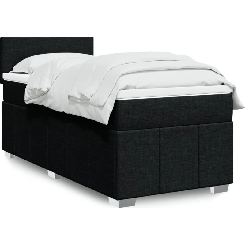 vidaXL Kontinentalseng med Madras 90x190 cm Sort
