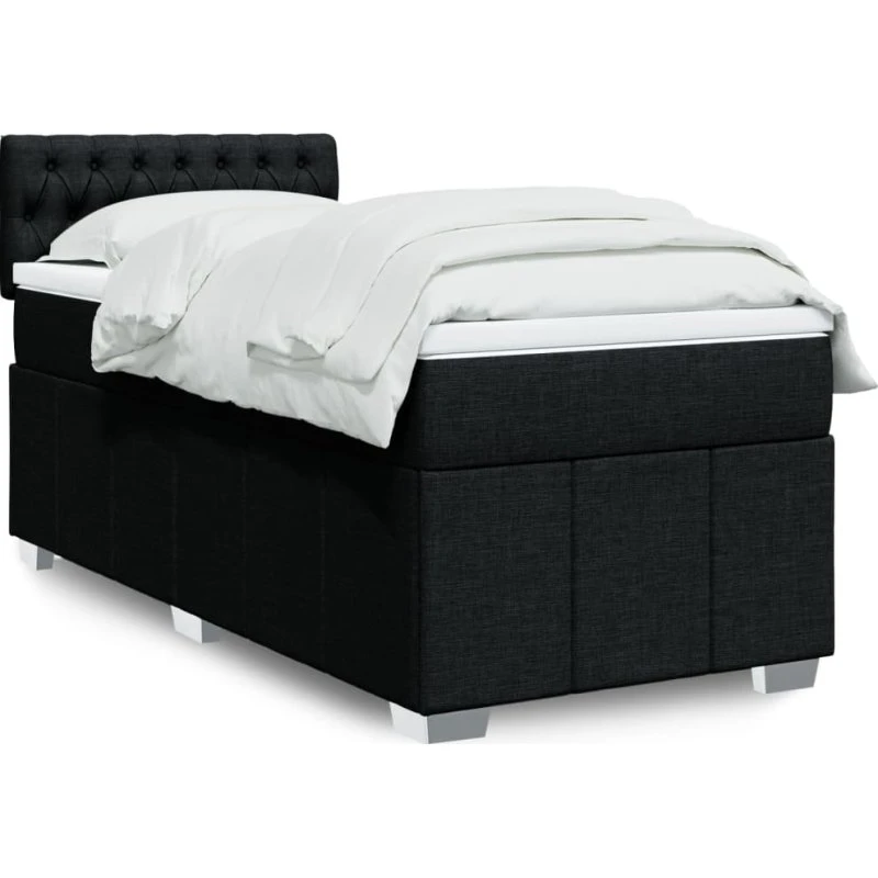vidaXL Kontinentalseng med Madras 90x190 cm Sort