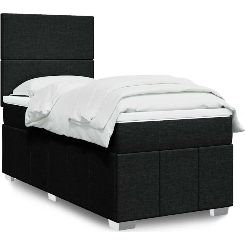 vidaXL Kontinentalseng med Madras 90x190 cm Sort
