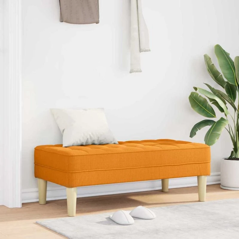 vidaXL bænk med pude, Mørk Gul, 113 x 57 x 39 cm