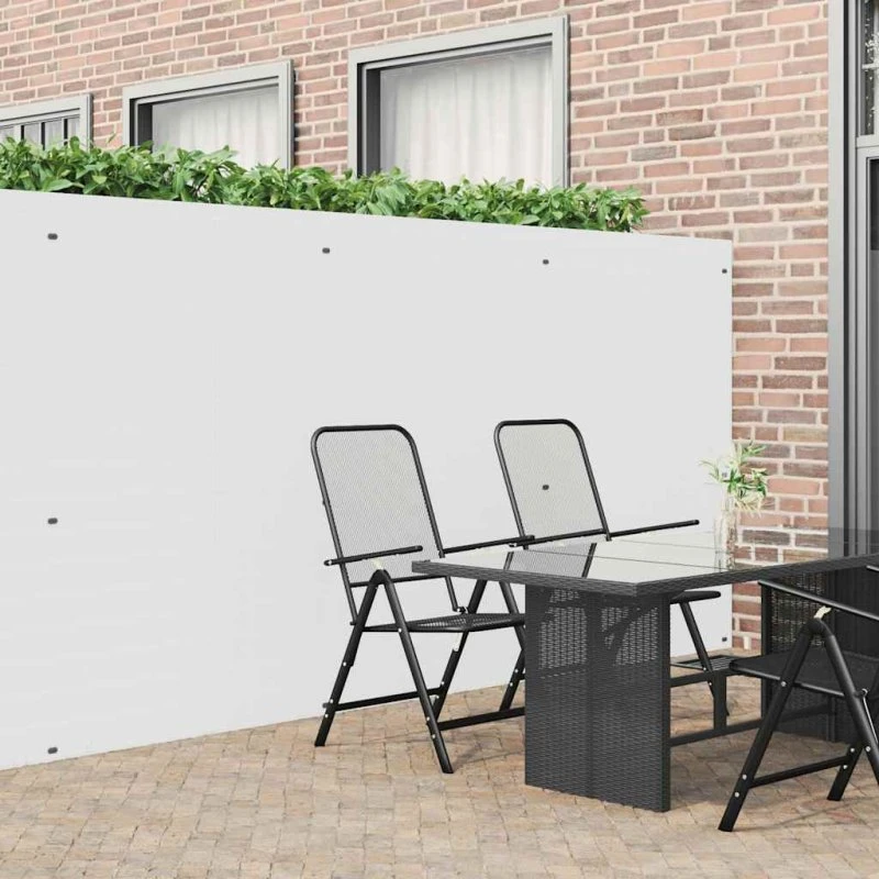 vidaXL havehegn dobbeltsidet 1,8x3 m PVC hvid