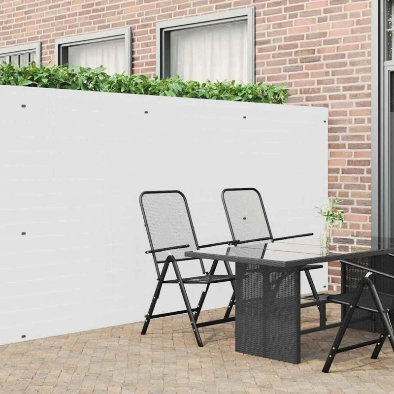 vidaXL havehegn dobbeltsidet 1,8x5 m PVC hvid