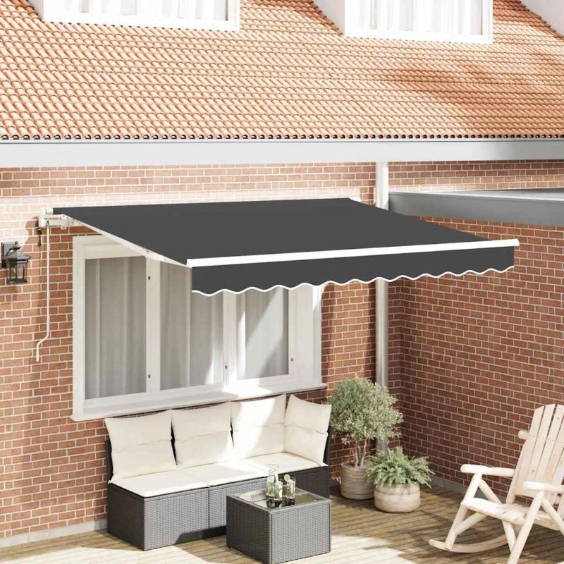 vidaXL Utrækkelig Markise Antracit 250x200 cm