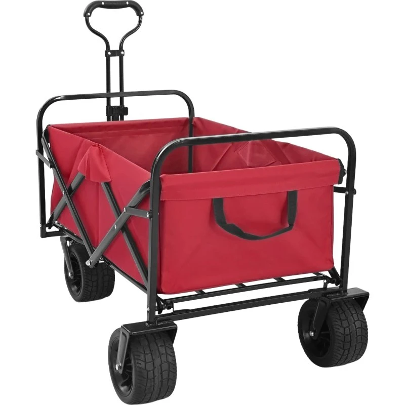 vidaXL Foldbar Håndvogn Rød 89 x 63 x 96 cm Stål og Oxford-stof