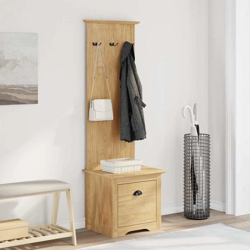 vidaXL BODO Gangskab Honningbrun 50 x 40 x 156,7 cm Konstrueret Træ