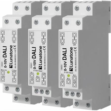 HS 1CH DT6 0-10V til DALI Konverteringsmodul, DIN-skinne