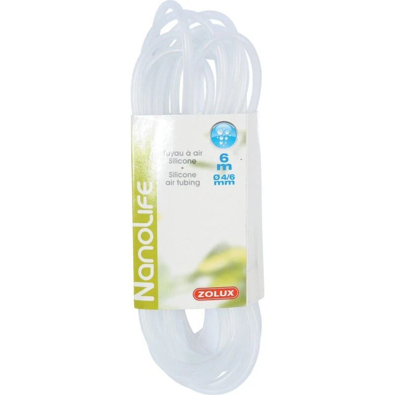 Zolux silikone-luftslange 4×6 mm, 6 m