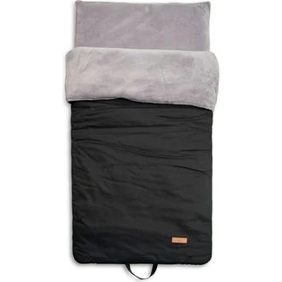 BabyTrold Sovepose Børnehave, fleece & isolerende underlag, sort/grå