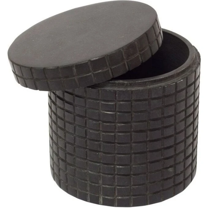 Turiform Solid opbevaringskrukke – Sort sten 11x10 cm