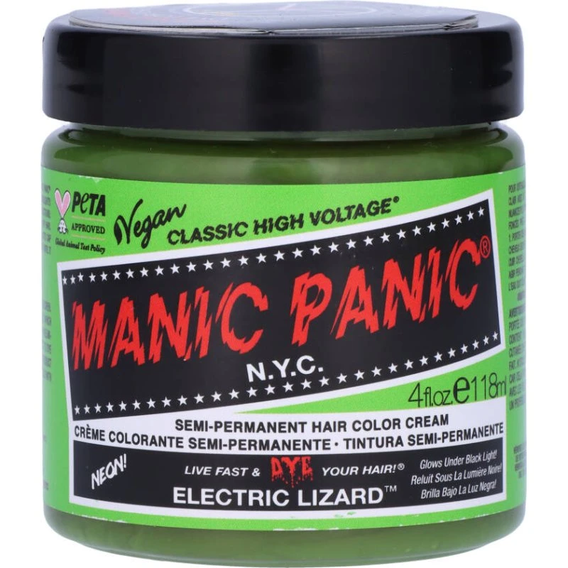 Manic Panic Electric Lizard Neongrøn Semi-Permanent Hårfarve 118 ml