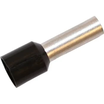 ISO. Terminalrør 6mm² L12 Sort