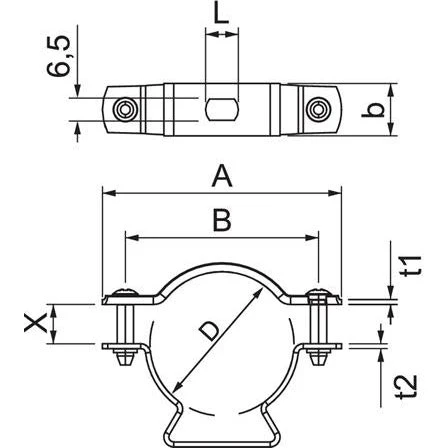 ASL 733 Afstandsbøjle Varmgalvaniseret 17-20 mm