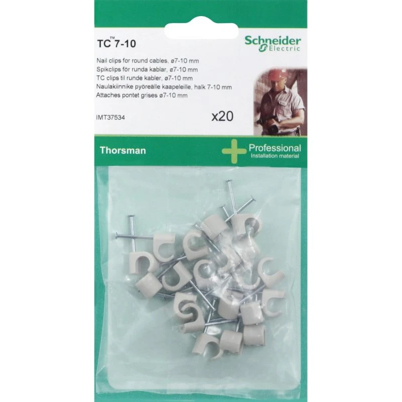 Schneider Thorsman Ledningsclips 7-10 mm, 20 stk