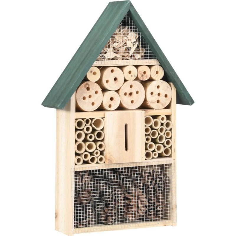 vidaXL Insekthotel 31x10x48 cm fyrretræ