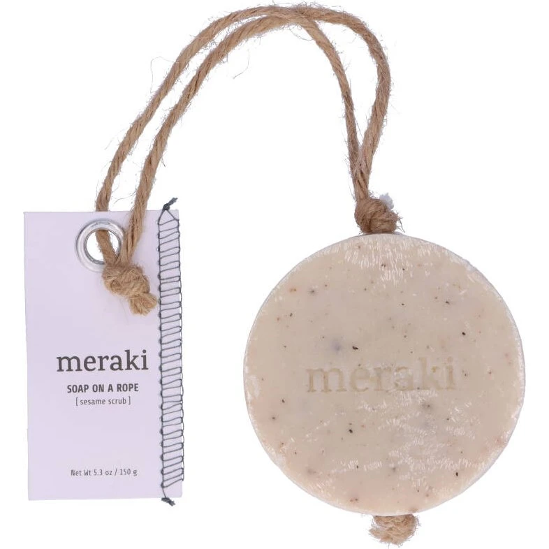 Meraki Sesame Scrub Sæbebar 150 g med Snor