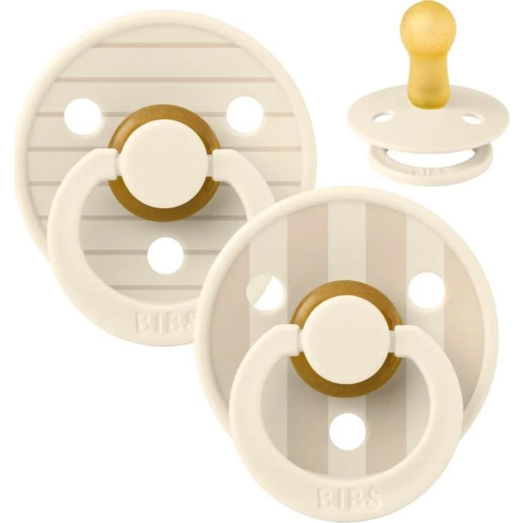 BIBS Rund Colour Sut 2-Pak Size 2 Naturgummi Ivory/Vanilla