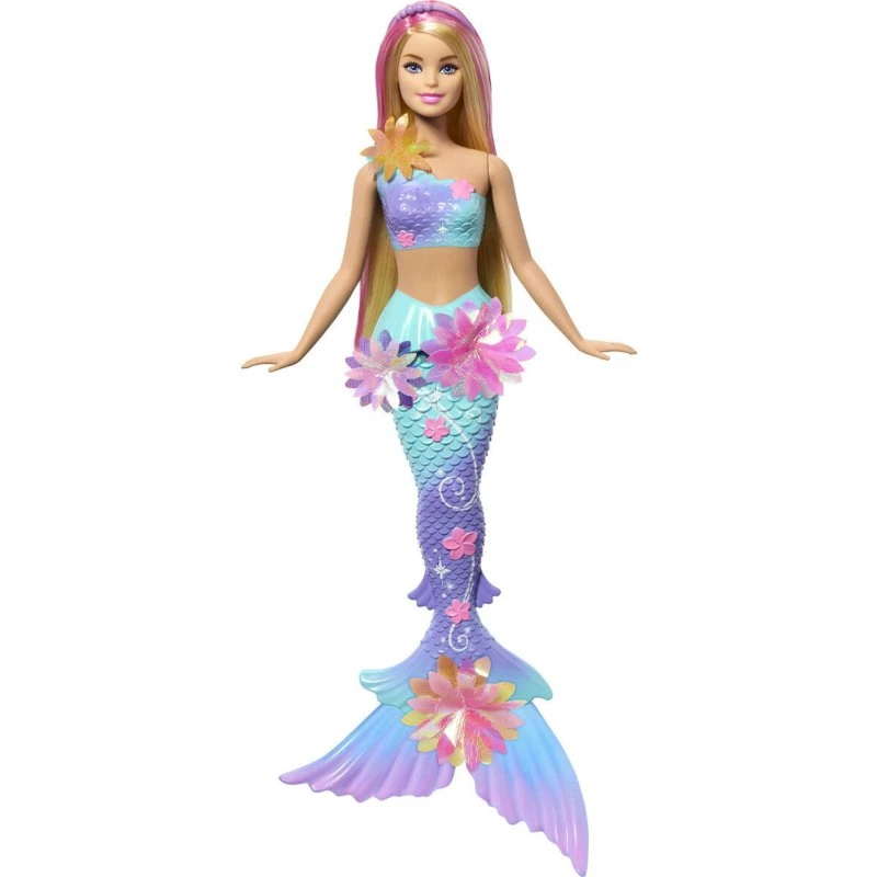 Barbie Flower Magic Havfrue Dukke, Blå, 3+ år