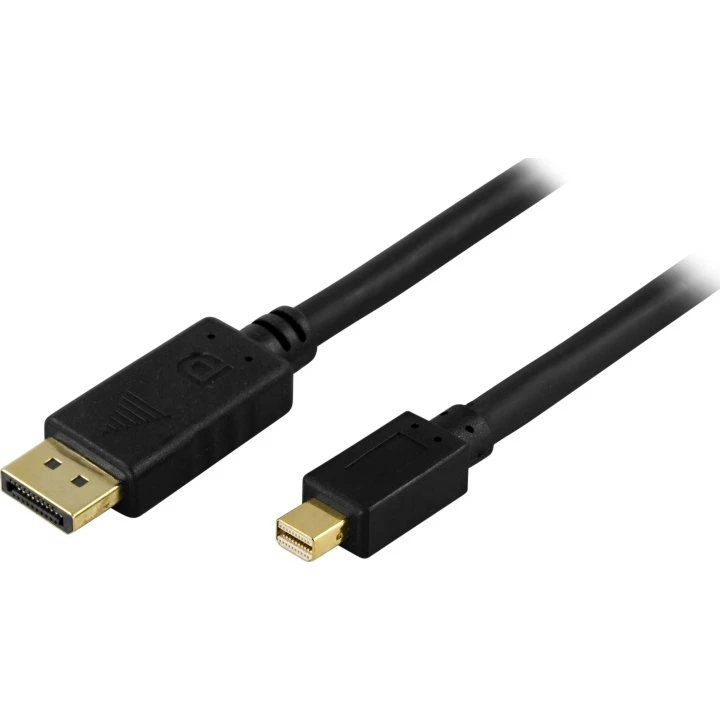 Deltaco DisplayPort til Mini DisplayPort 1m, Sort