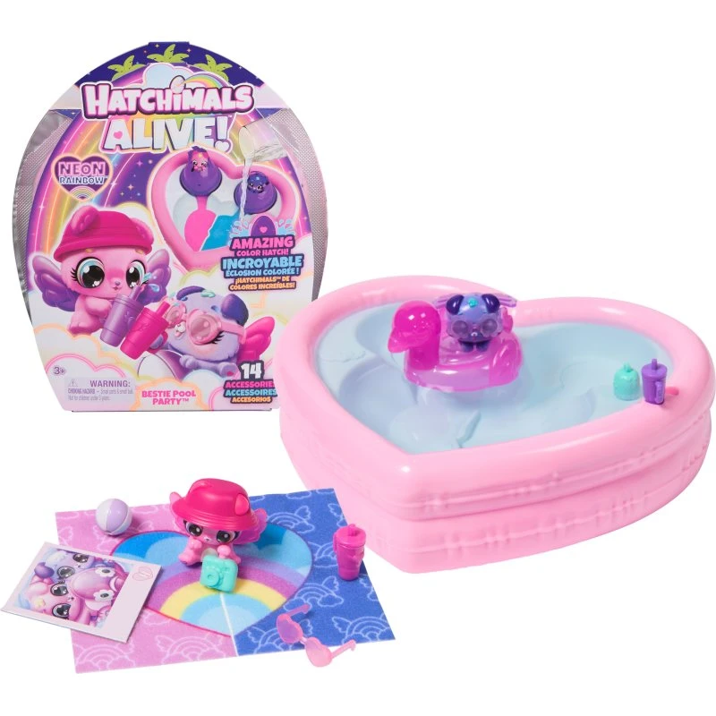 Hatchimals Alive Neon Rainbow Bestie Pool Party - 3+ år