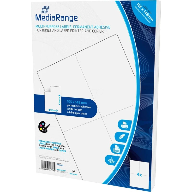 MediaRange Etiketter 105x148mm 200pk