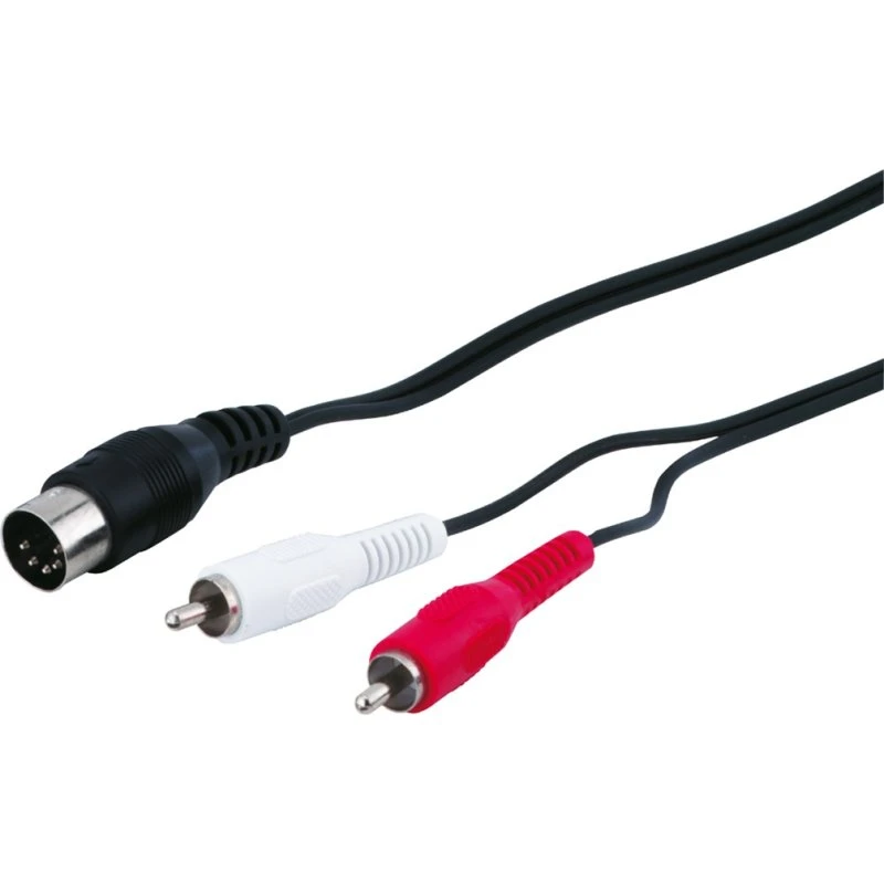 Goobay DIN 5-pin M til 2x RCA M, 1,5 m, sort