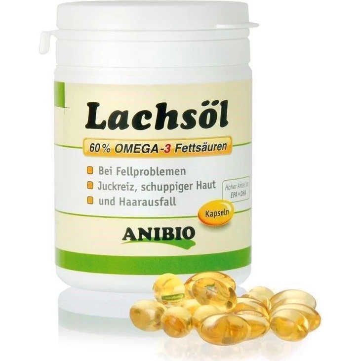 Anibio Lakseolie Kapsler, 180 stk